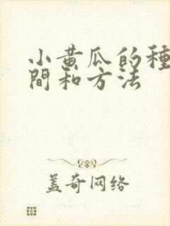 小黄瓜的种植时间和方法