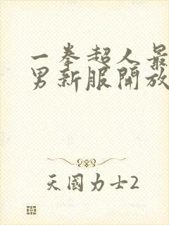 一拳超人最强之男新服开放时间