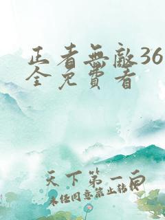 正者无敌36集全免费看
