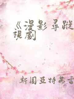 《漫影寻踪》电视剧