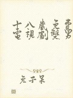 十八岁免费韩剧电视剧双男主