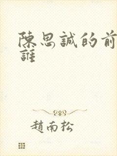 陈思诚的前妻是谁