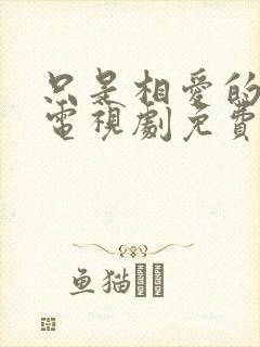 只是相爱的关系电视剧免费观看全集