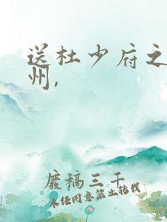 送杜少府之任蜀州,