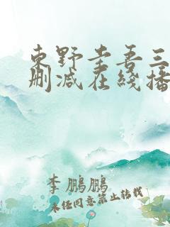 东野圭吾三级无删减在线播放