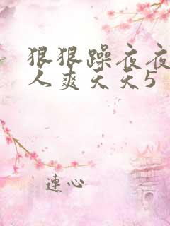 狠狠躁夜夜躁人人爽天天5 狠狠躁夜夜躁人人爽天天5