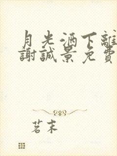 月光洒下离人巷谢诚景免费阅读