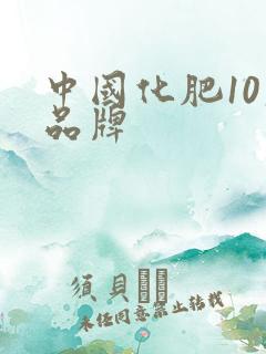 中国化肥10大品牌