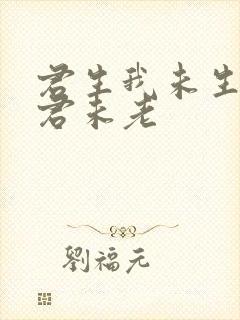 君生我未生我生君未老