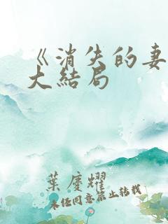 《消失的妻子》大结局