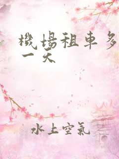 机场租车多少钱一天