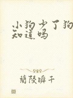 小狗少了狗妈妈知道吗