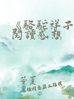 《骆驼祥子》的阅读感想