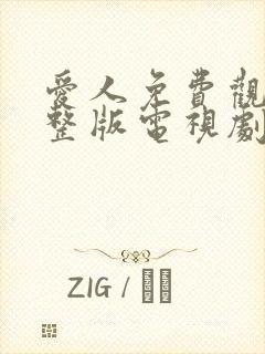 爱人免费观看完整版电视剧高清