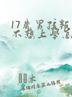 17岁男孩叛逆不想上学怎么办