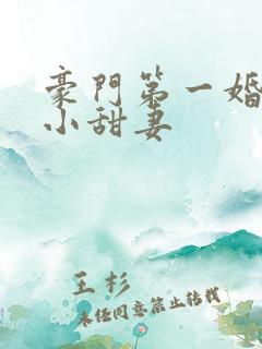 豪门第一婚吻安小甜妻