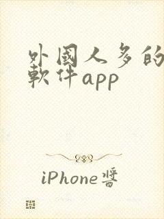 外国人多的交友软件app