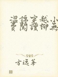 温锦穿越小说免费阅读柳无邪