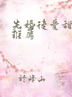 先婚后爱甜宠剧推荐