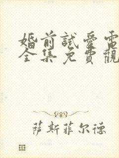 婚前试爱电视剧全集免费观看高清