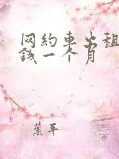 网约车出租多少钱一个月