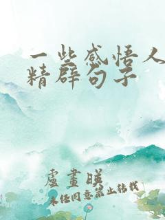 一些感悟人生的精辟句子