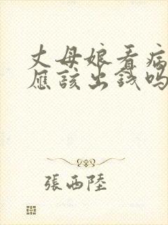 丈母娘看病女婿应该出钱吗