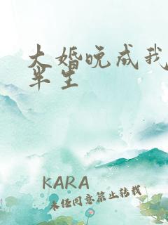 大婚晚成我的前半生