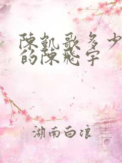 陈凯歌多少岁生的陈飞宇
