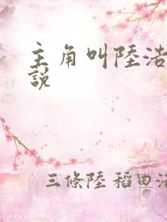 主角叫陆浩的小说