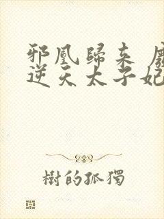邪凰归来 废柴逆天太子妃