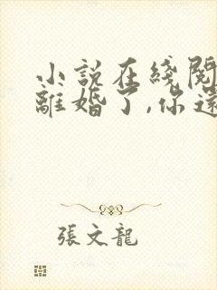 小说在线阅读都离婚了,你还纠缠什么