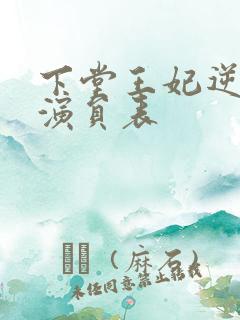 下堂王妃逆袭记演员表