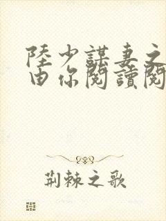 陆少谋妻之婚不由你阅读阅读全文