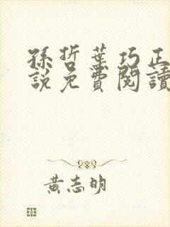 孙哲叶巧正版小说免费阅读