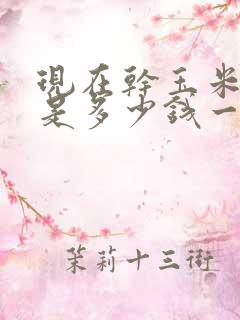现在干玉米价格是多少钱一斤