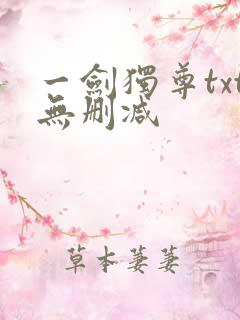 一剑独尊txt无删减