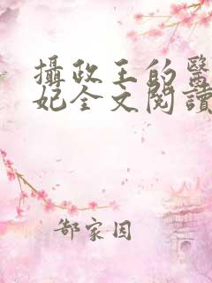摄政王的医品王妃全文阅读