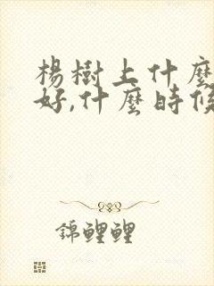 杨树上什么肥料好,什么时候施肥
