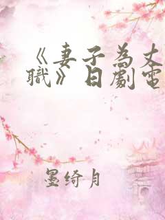 《妻子为丈夫升职》日剧电影
