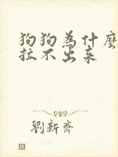 狗狗为什么拉屎拉不出来