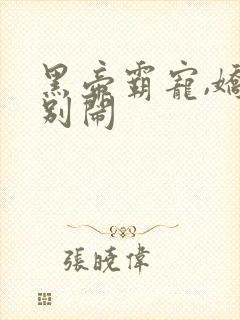 黑帝霸宠,娇妻别闹