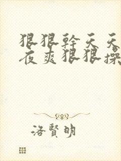 狠狠干天天爽夜夜爽狠狠操