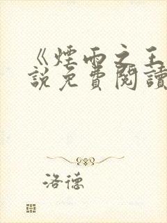 《烟雨之王》小说免费阅读