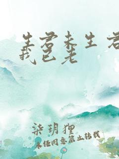 生君未生 君生我已老