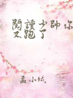 阅读少帅你老婆又跑了