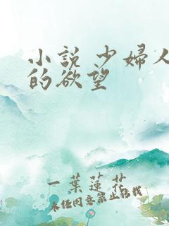 小说 少妇人妻的欲望