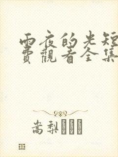 雨夜的光短剧免费观看全集高清版