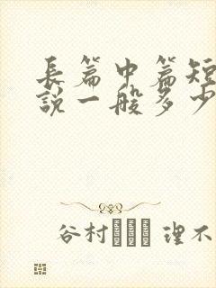 长篇中篇短篇小说一般多少字