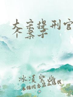 大宋提刑官有几个案子